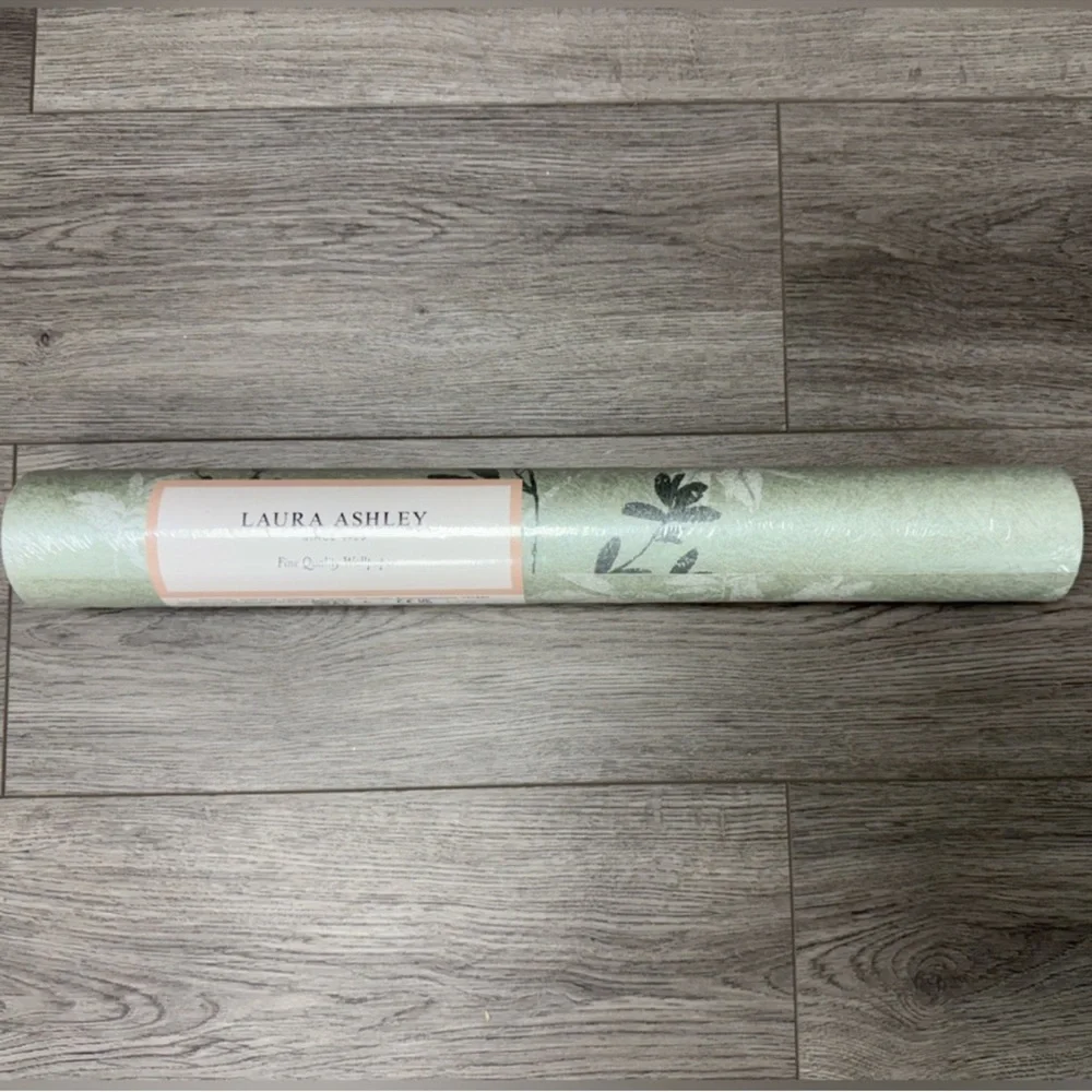 Laura Ashley Wallpaper Mari Mineral Green, 1 roll, Pattern 119840 Batch 007, New